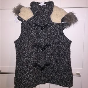 Mossimo vest with fur hood